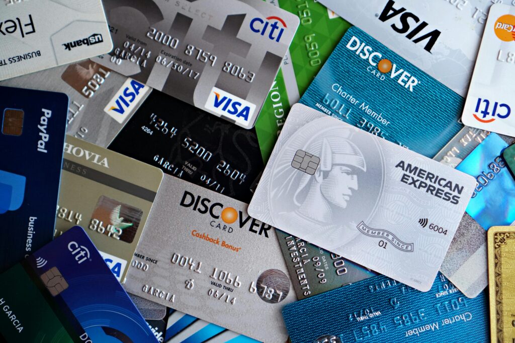 pexels photo 32641817 32641817 A flat lay of assorted credit and debit cards from various banks. Ideal for finance and banking concepts.